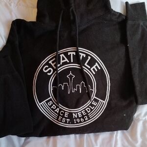 Seattle Space Needle Black Hoodie - Medium